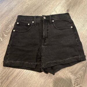 Madewell black denim shorts